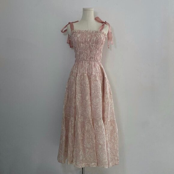 en-saison Dresses & Skirts - En Saison Geraldine Maxi Dress in Natural Pink | Women’s Size Small